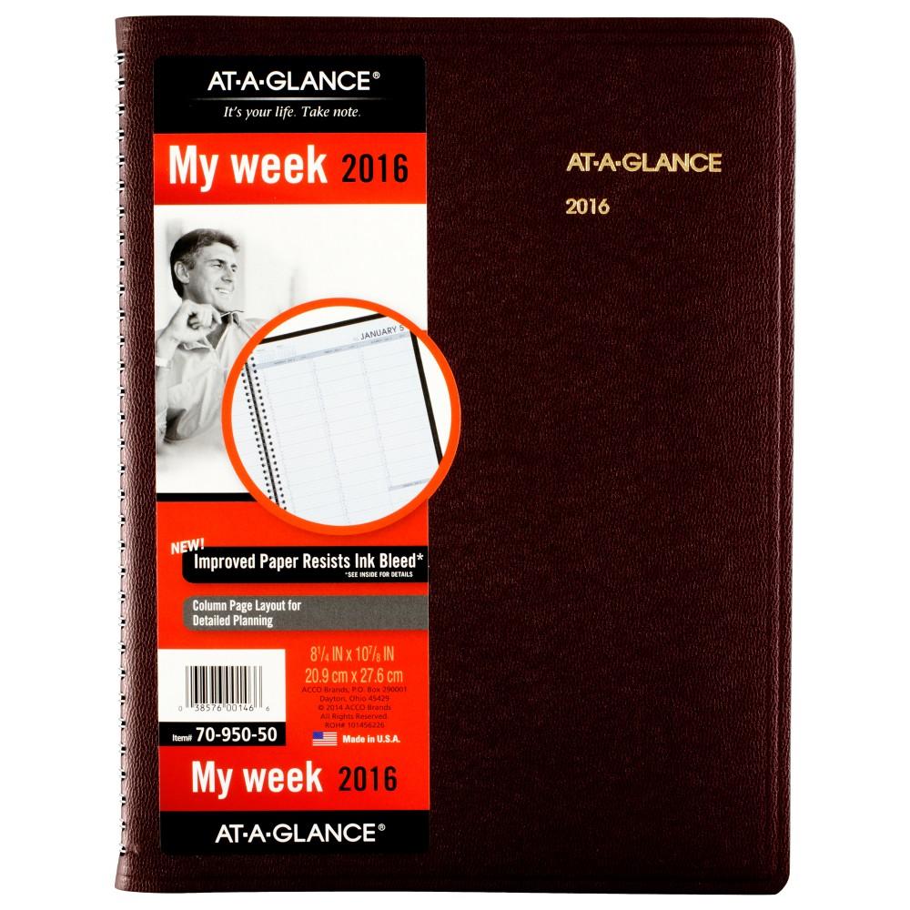 ATAGLANCE Weekly Appointment Book/Planner 2016, 8.25 x