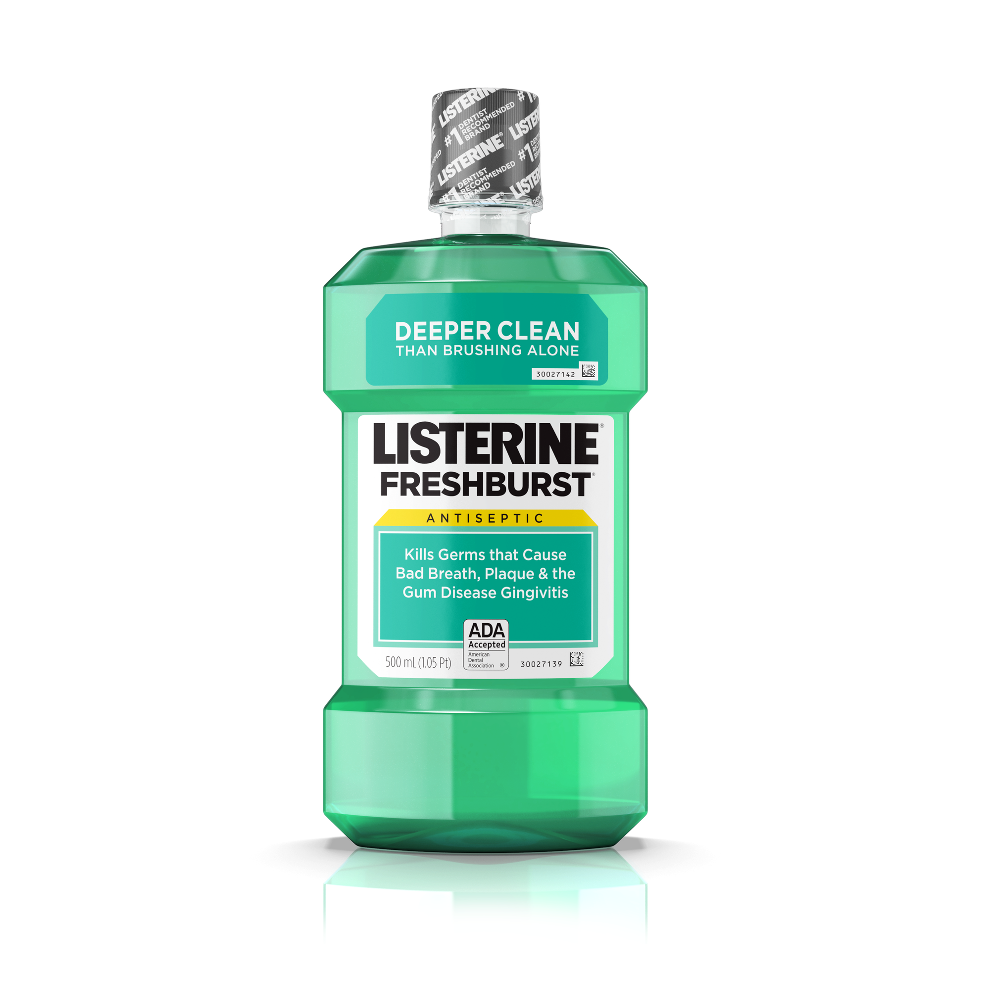 Listerine Antiseptic Mouthwash, Fresh Burst, 500 ml Beauty