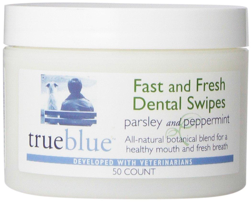 True Blue Dog Dental Wipes (50 Count), Natural Pet Dental