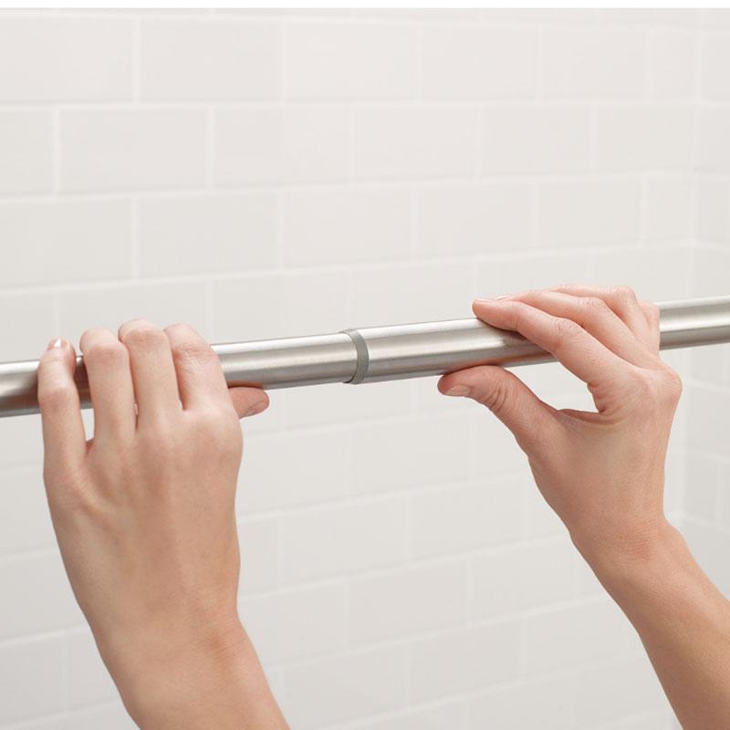 Moen TR1000BN Straight Tension Shower Rod, Brushed Nickel