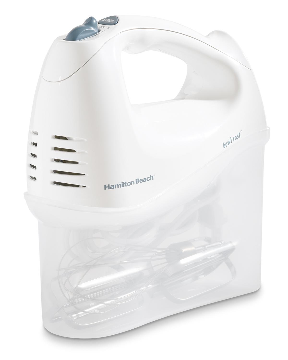 Hamilton Beach 62682RZ Hand Mixer with SnapOn Case, White