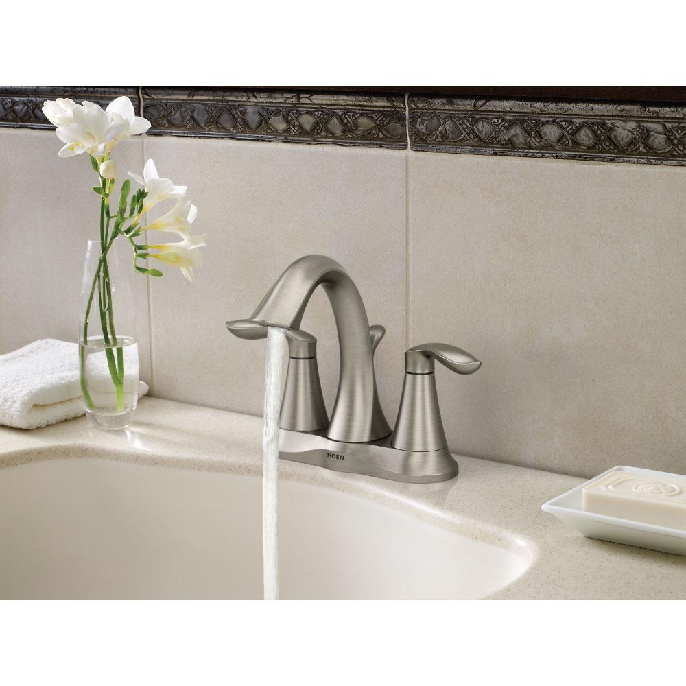 Moen Eva TwoHandle Centerset Bathroom Faucet with Drain Assembly