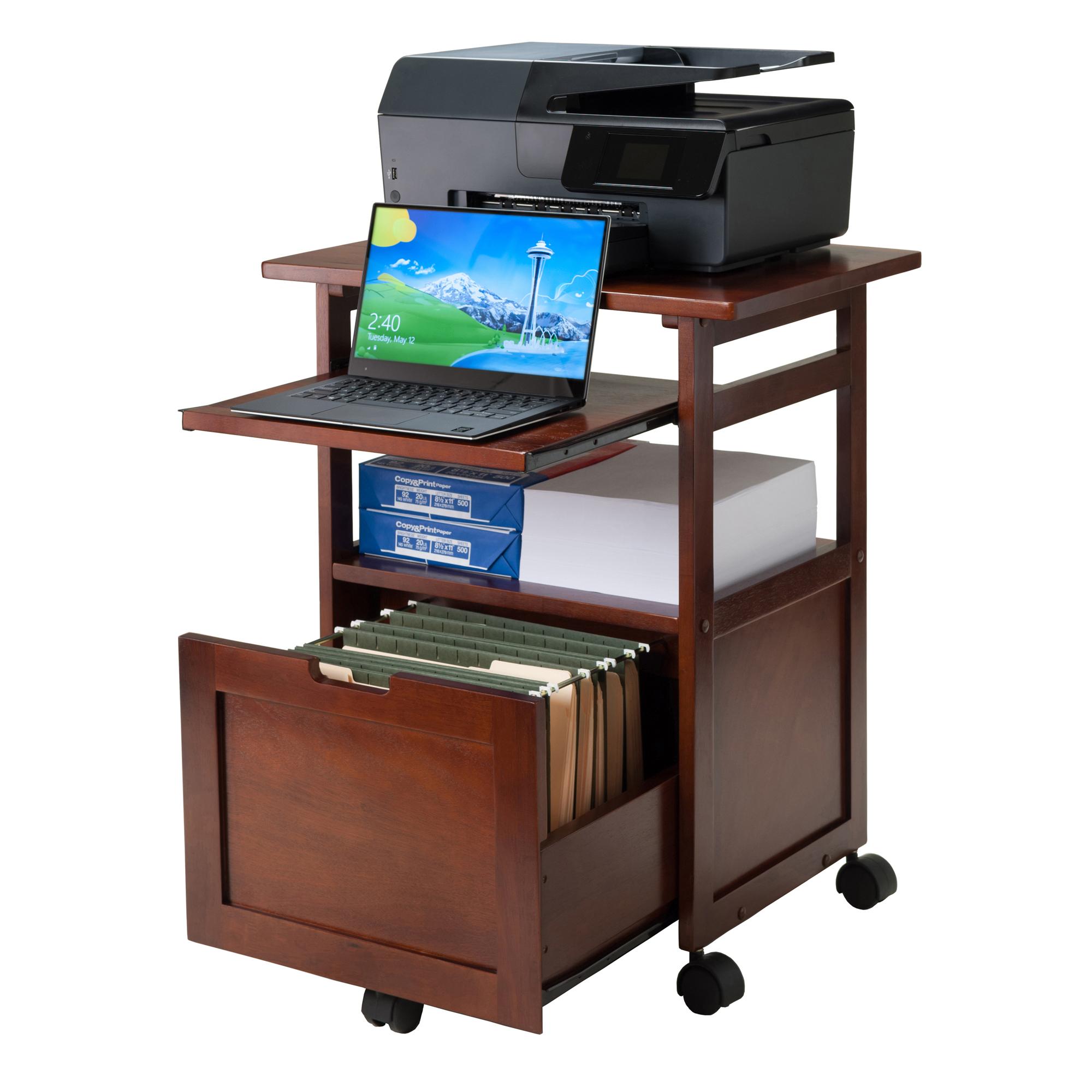 Winsome Wood Piper Work Cart/Printer Stand with Key Board