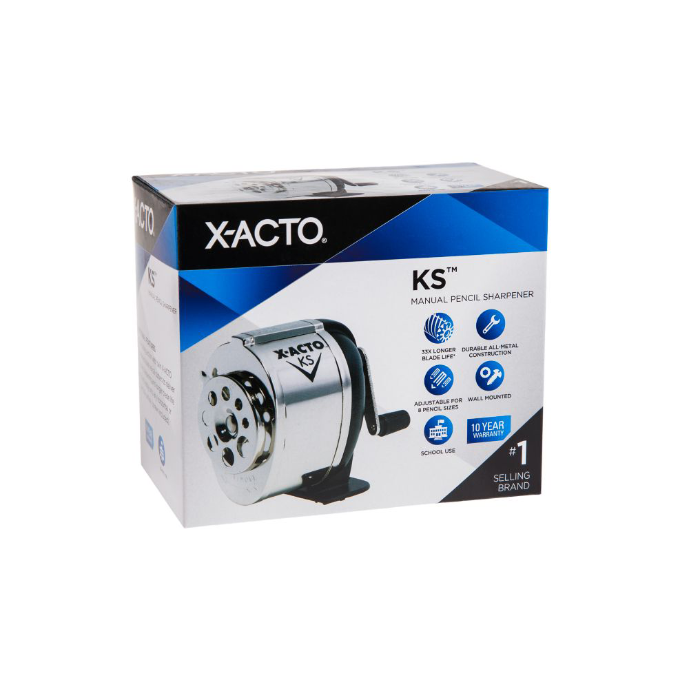 XACTO KS Manual Pencil Sharpener, Metal Finish Office
