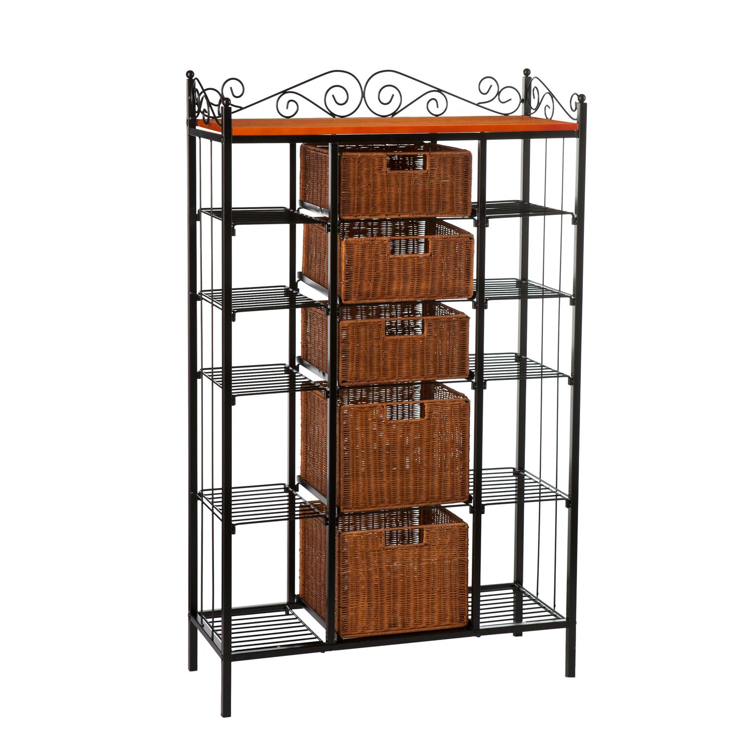 SEI Manilla 5Drawer Baker's Rack Kitchen & Dining