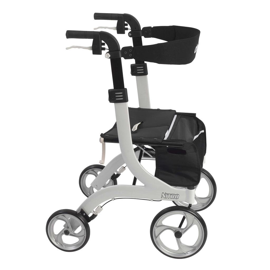 Drive Medical Nitro Euro Style White Rollator Walker, White