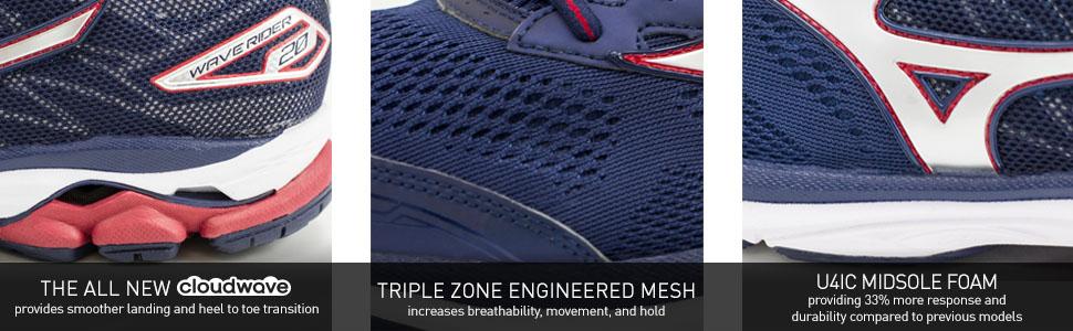 Amazon Com Mizuno Men S Wave Rider Running Shoe Clownfish Black 7 2e Us Road Running