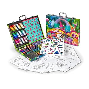 Crayola Glitter Scrapbook Kit, Trolls - Package Contents