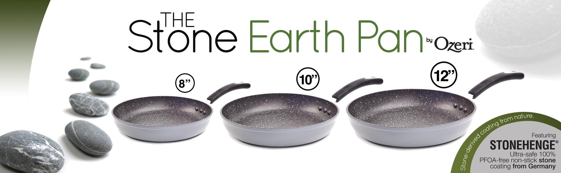 12" Stone Earth Frying Pan by Ozeri, with 100 APEO & PFOA
