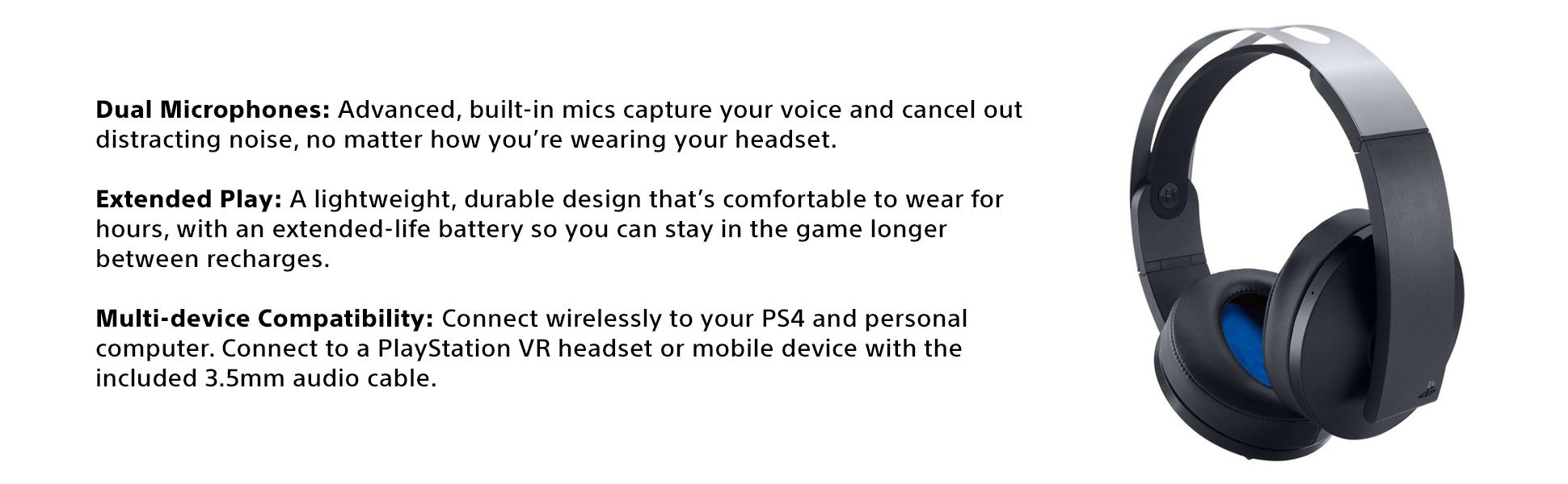PlayStation 4 Platinum Wireless Headset Video Games