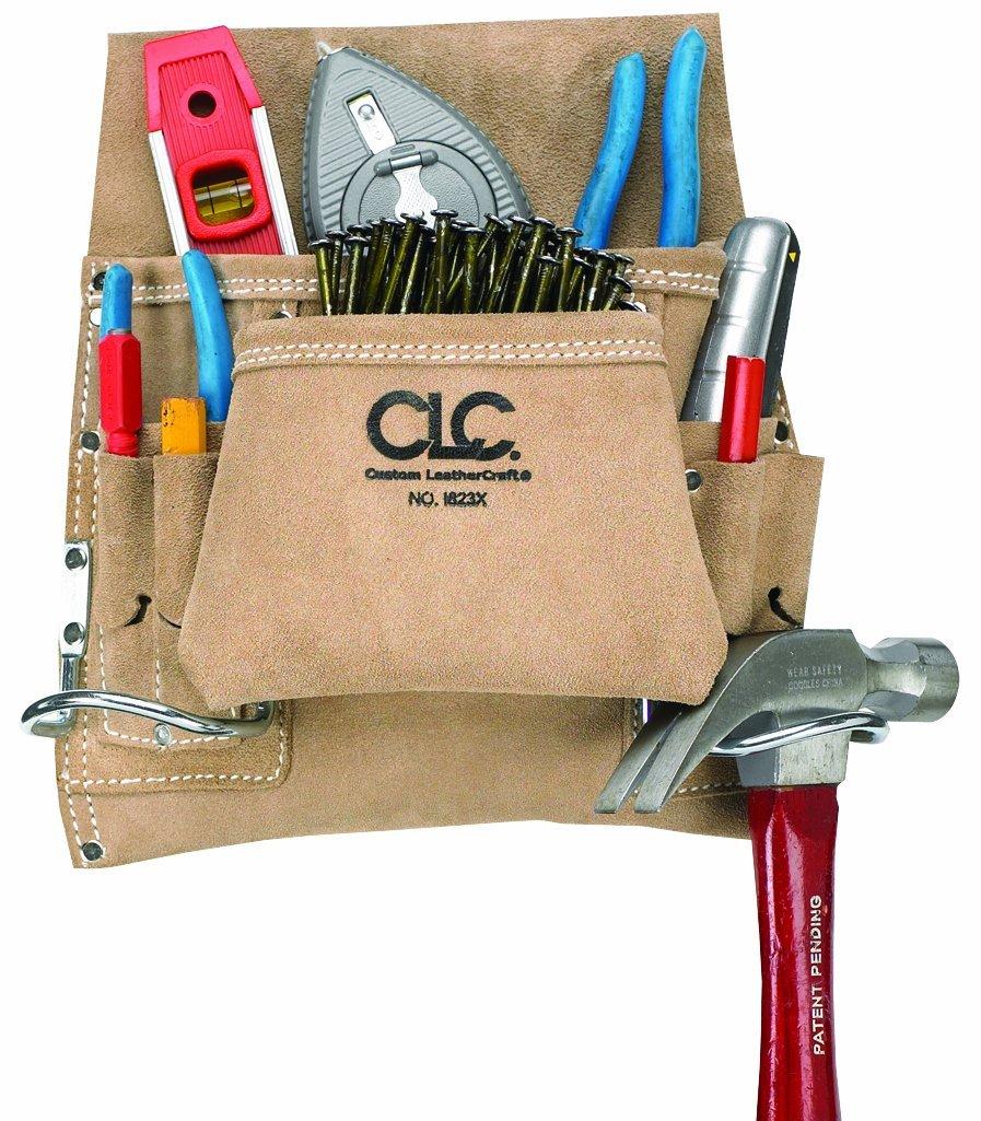 CLC Custom Leathercraft I823X Suede Carpenter's Nail And Tool Bag, 8