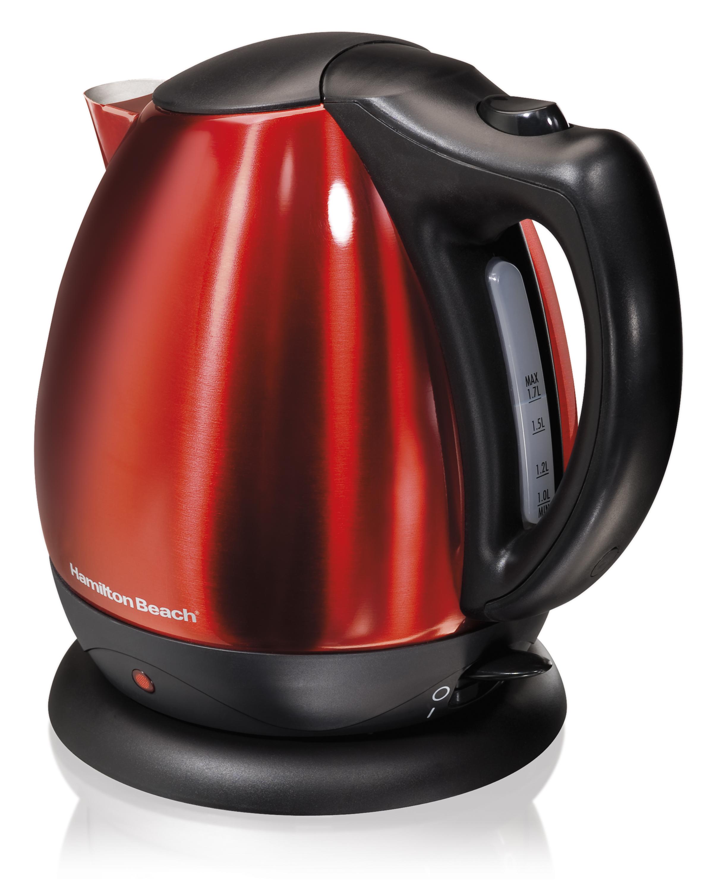 Hamilton Beach Stainless Steel Red Ensemble Electric Kettle