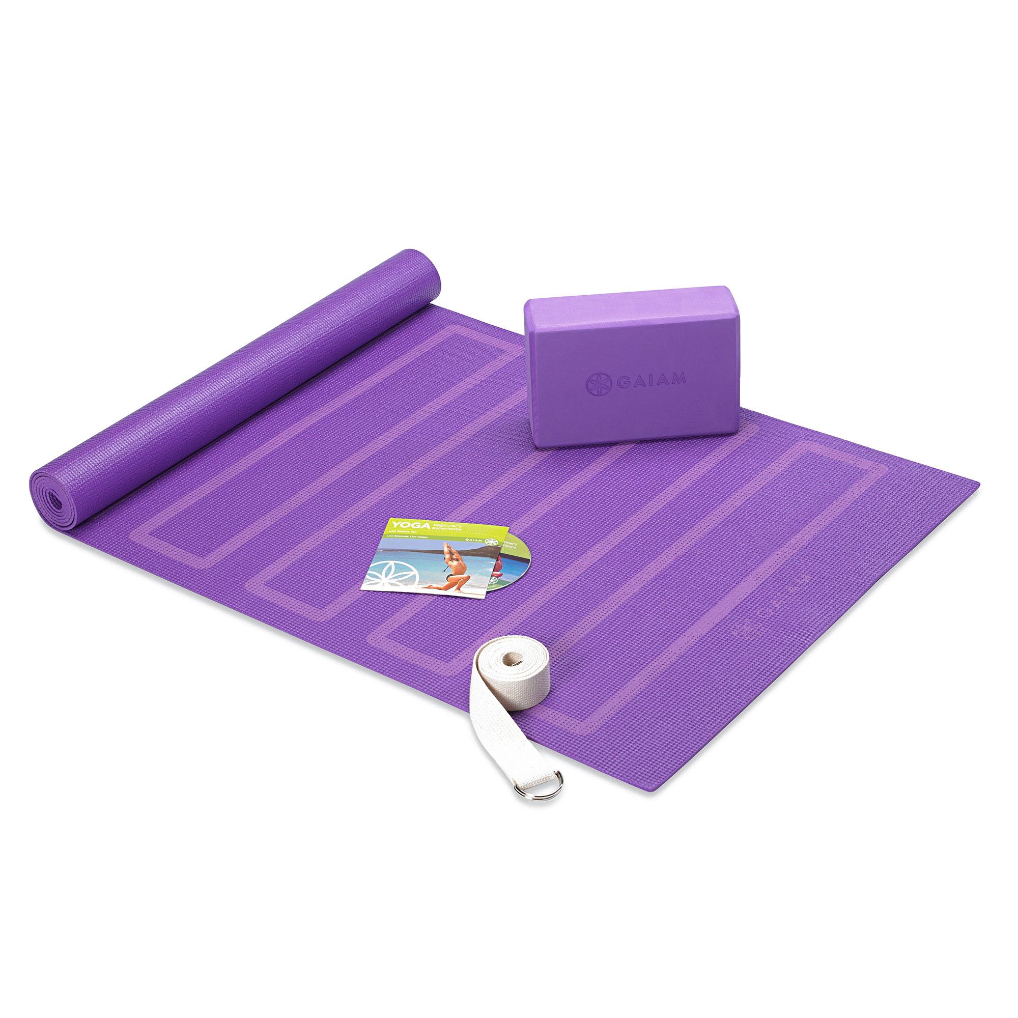 Gaiam Yoga For Beginners Kit, Blue Yoga Starter Sets