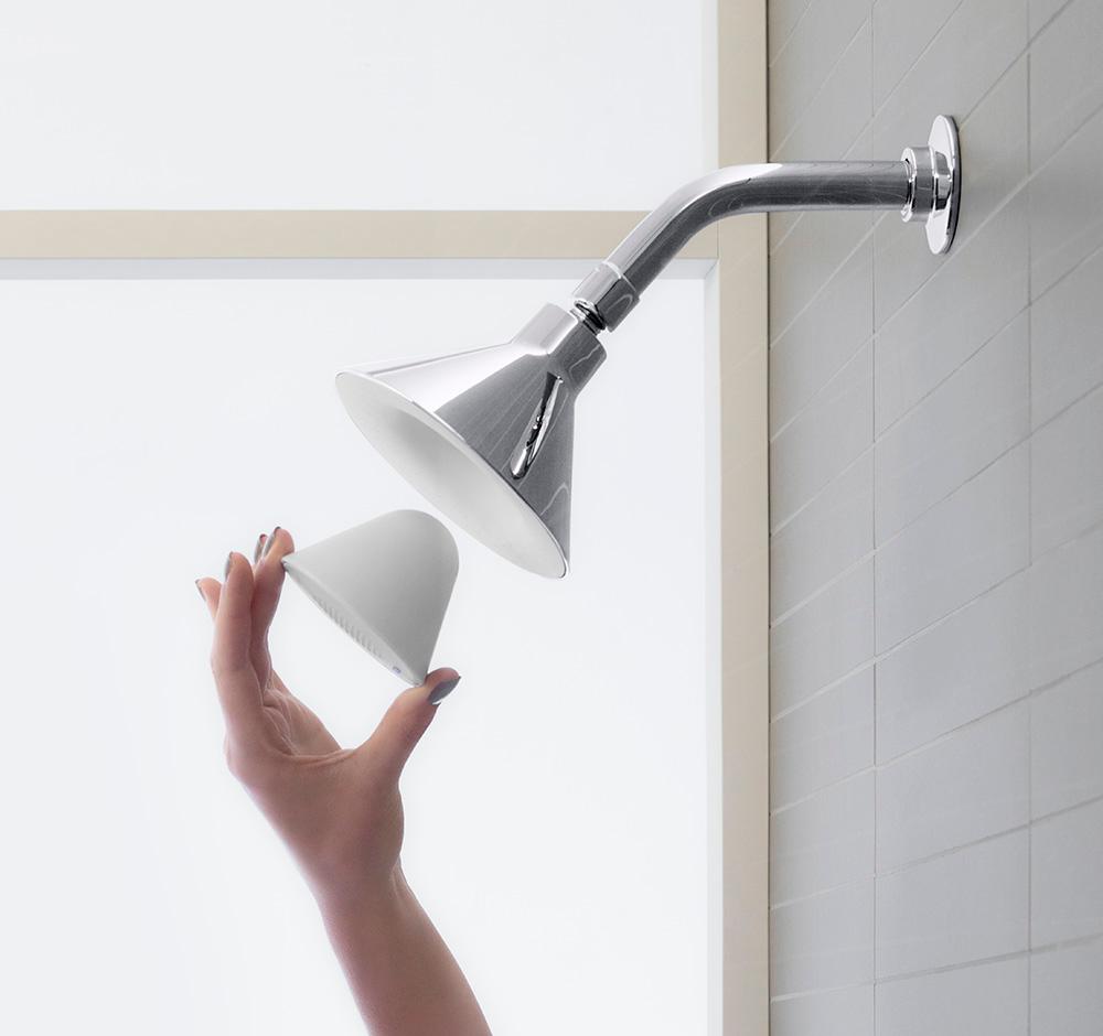 KOHLER K9245CP 2.5 GPM Moxie Showerhead and Wireless Speaker