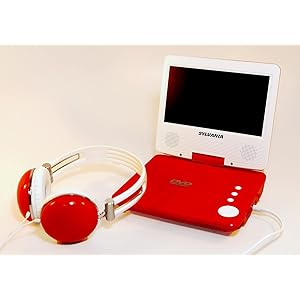 Amazon Com Sylvania Reproductor De Dvd Portatil Con Auriculares A Juego De Gran Tamano Color Negro Sdvd7060 Combo Blue Electronica