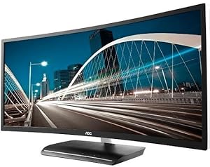 AOC C3583FQ 35" VA Curved LED Monitor 2560 x 1080 Res 21:9, 300 cd/m2, 4ms,VGA/DVI/(2) HDMI/(2) DP,