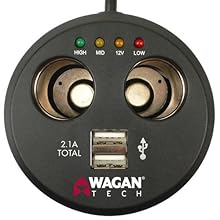 cup holder power adapter splitter USB ports DC car electrical truck suv cupholder