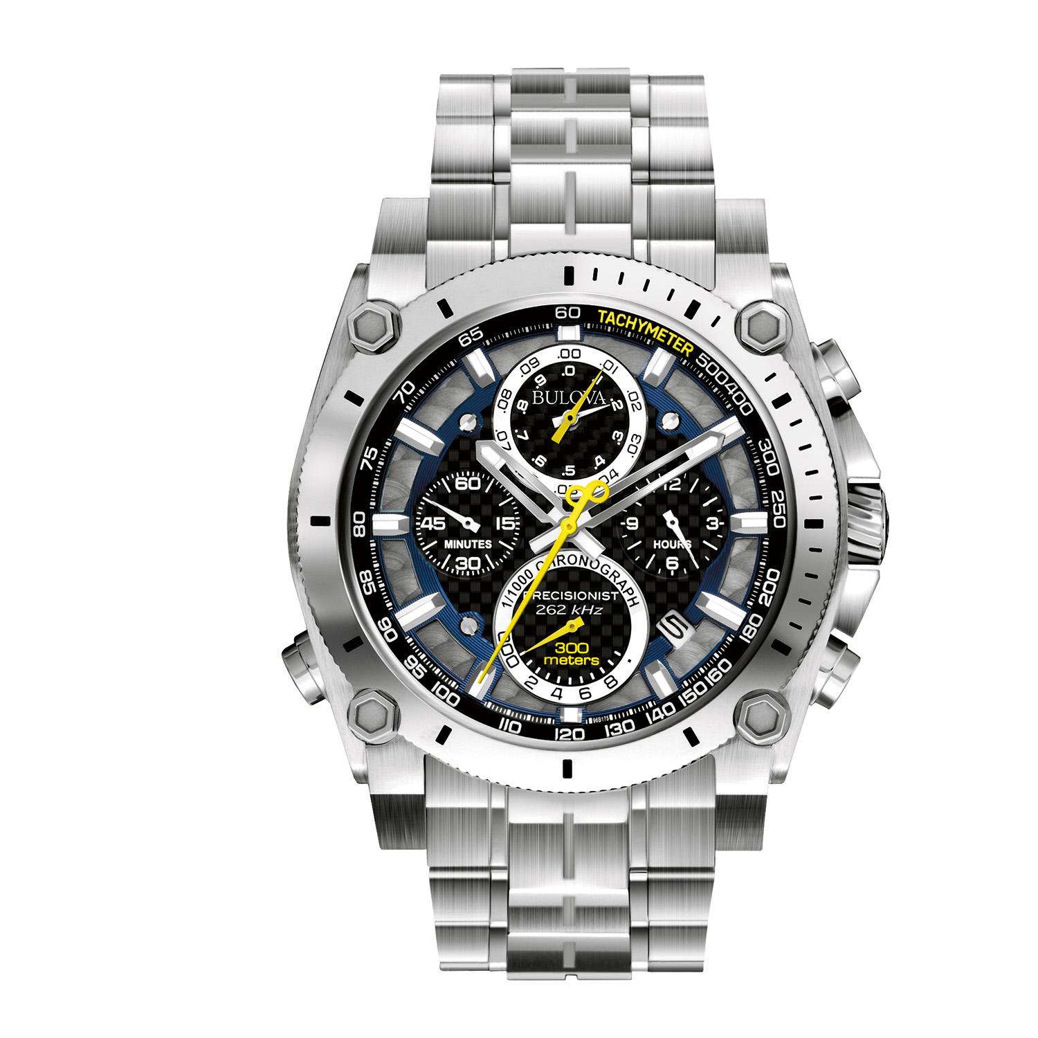 Amazon.com: Bulova Men's 96B175 Precisionist Stainless Steel Watch