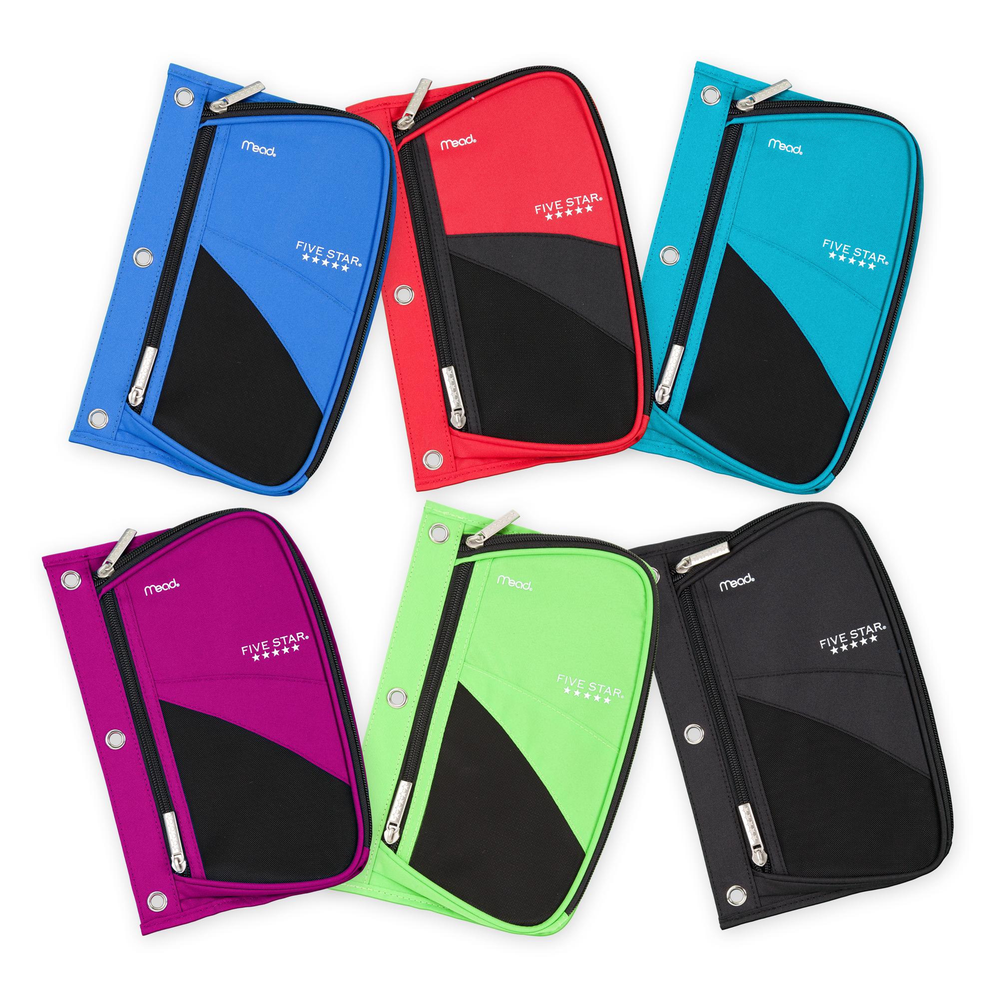 Five Star Xpanz Zipper Pencil Pouch, Assorted Colors