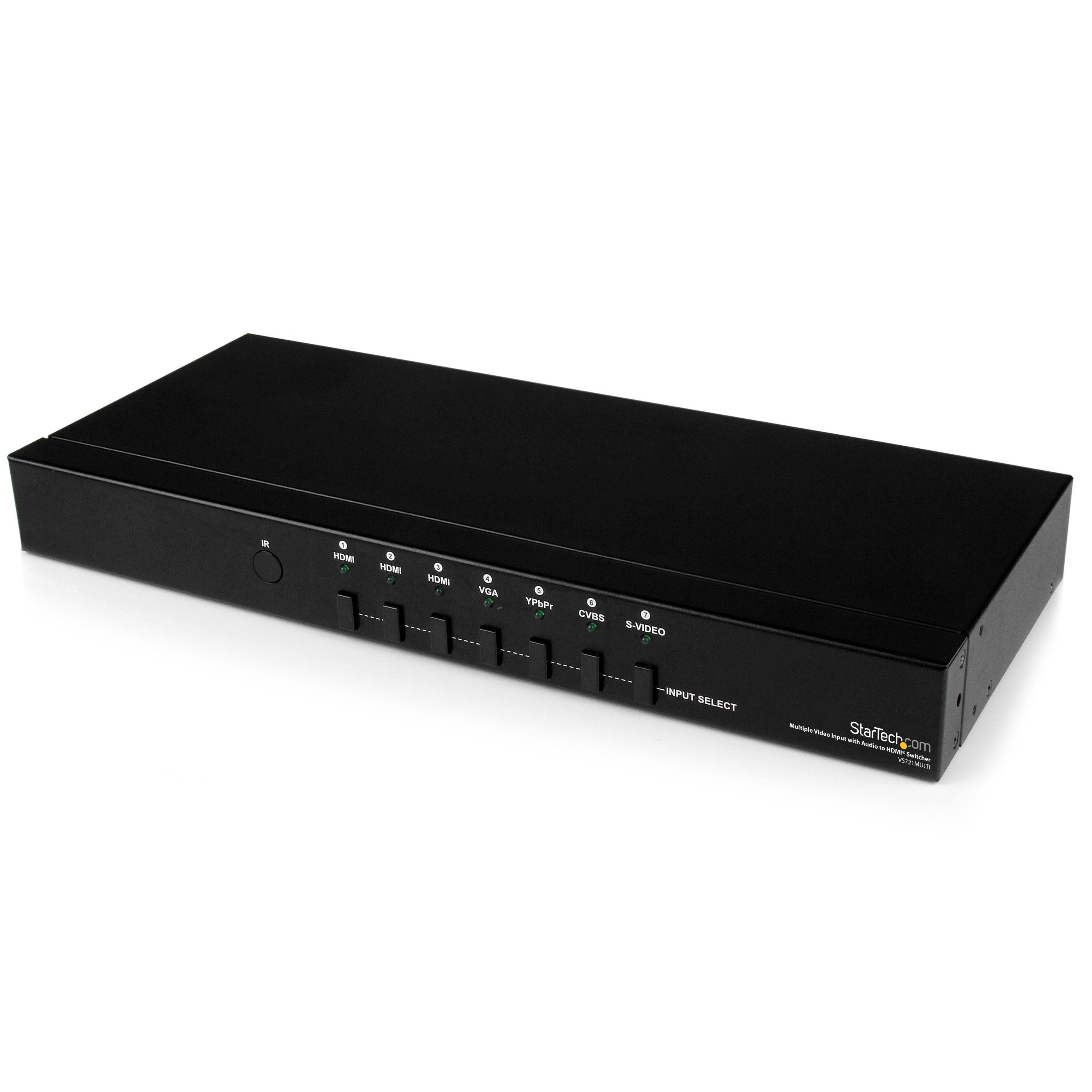 VS721MULTI Multiple Video Input with Audio to HDMI Scaler Switcher