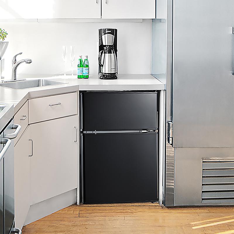 Amazon.com: Midea WHD-113FB1 Double Door Mini Fridge with Freezer for