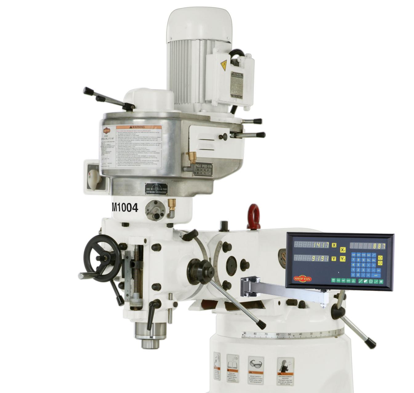 SHOP FOX M1004 9Inch by 49Inch Vertical Mill with Digital Readout