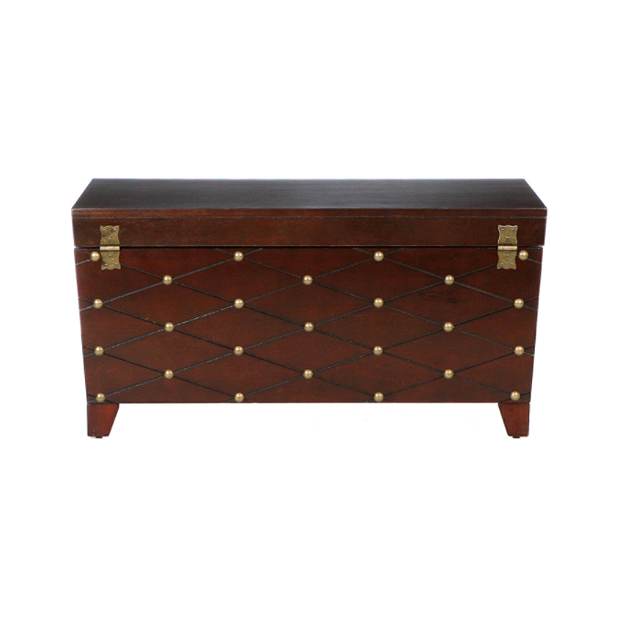 Southern Enterprises Nailhead Cocktail Table Storage Trunk