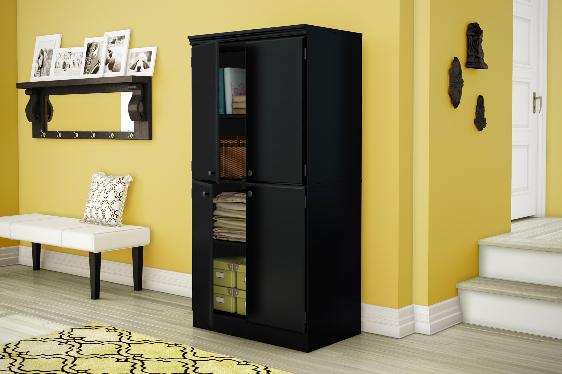 South Shore Tall 4Door Storage with Adjustable