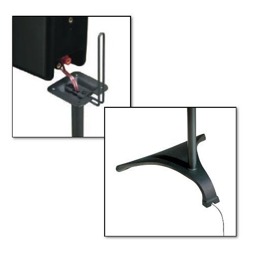 Atlantic Satellite 77305018 2 Speaker Stands, Black, 2