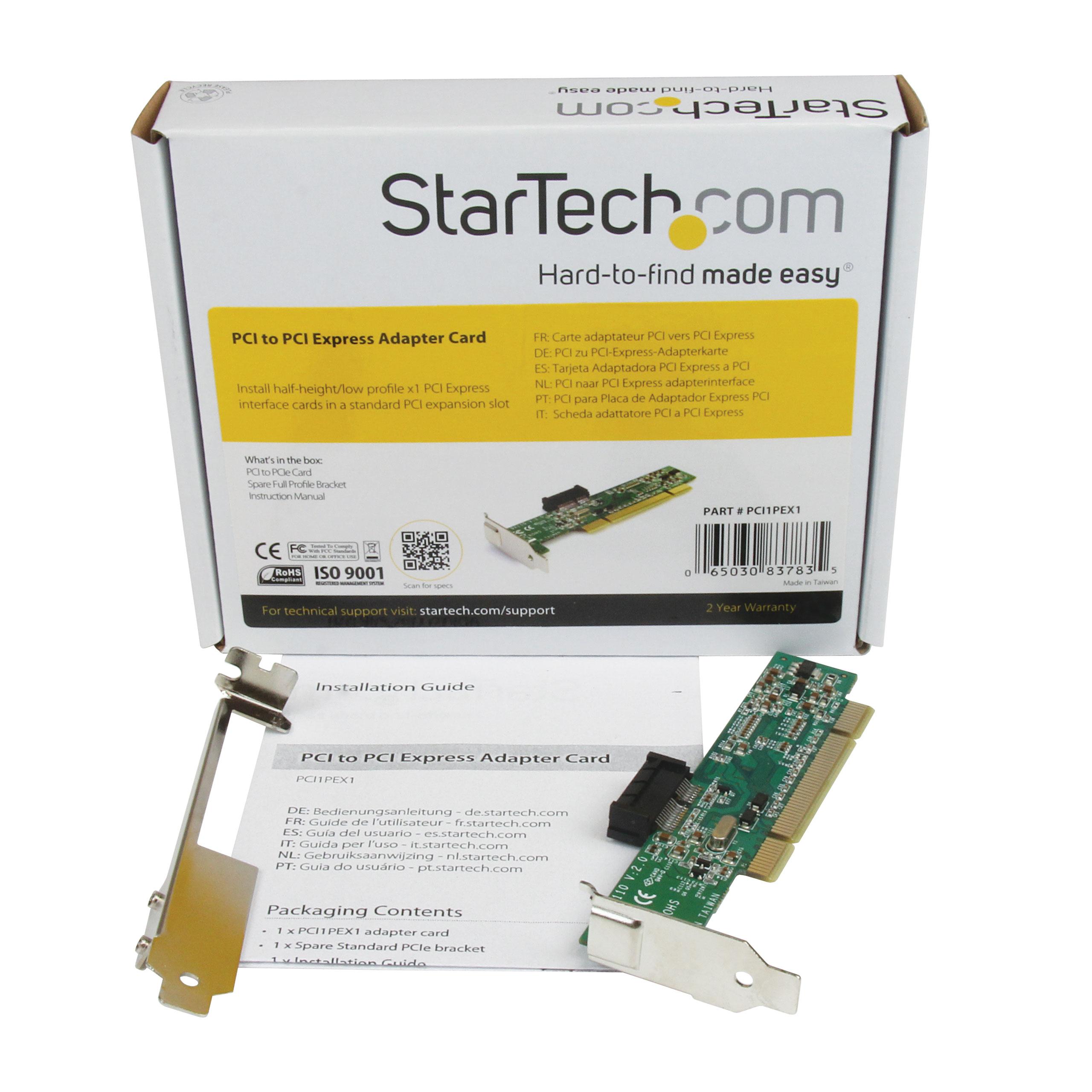 Amazon.com: StarTech.com PCI to PCI Express Adapter Card (PCI1PEX1 ...