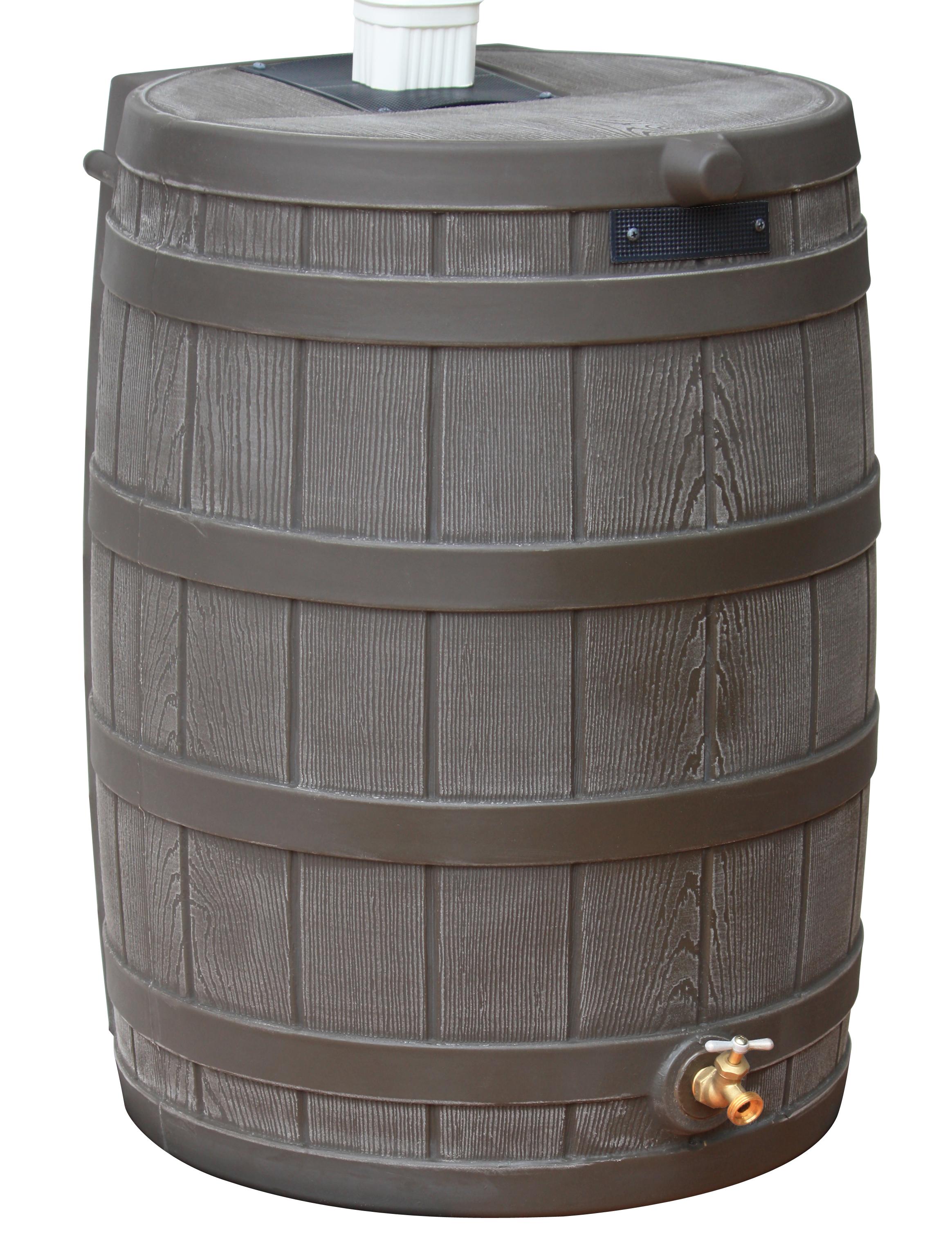 Good Ideas RW40OAK Rain Wizard Rain Barrel 40Gallon, Oak