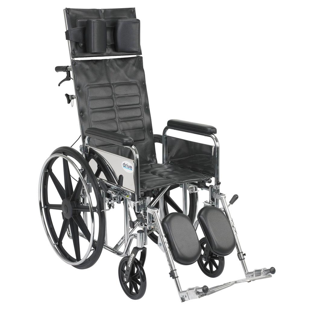 Drive Medical Sentra Reclining Wheelchair with Various Arm