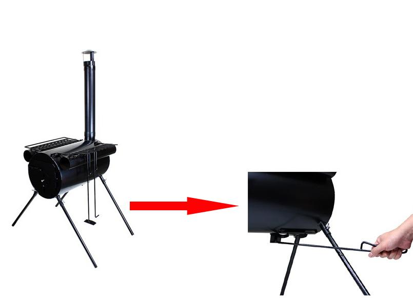 TMS Portable Military Camping Wood Stove Tent Heater Cot