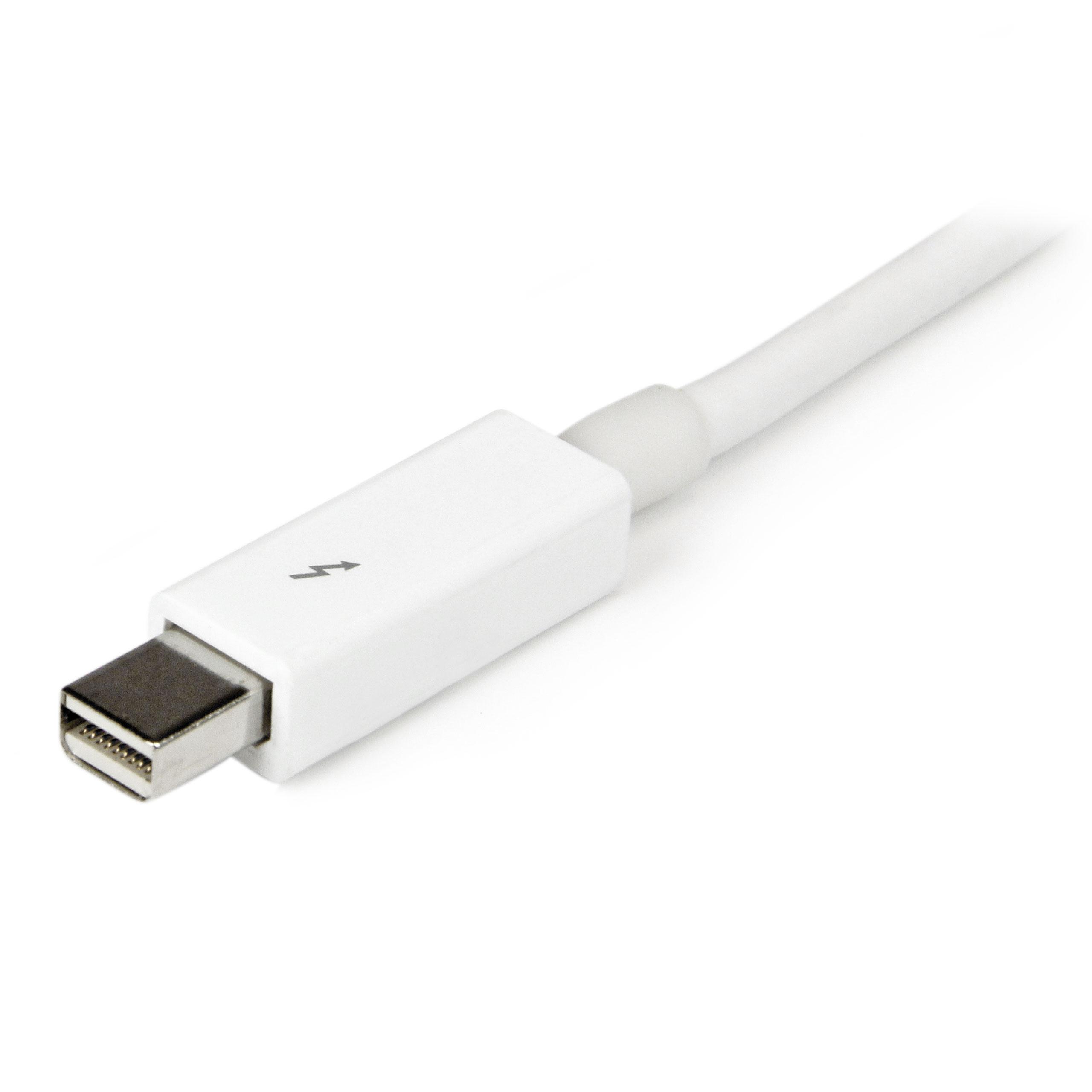 0.5m White Thunderbolt Cable Cord M/M