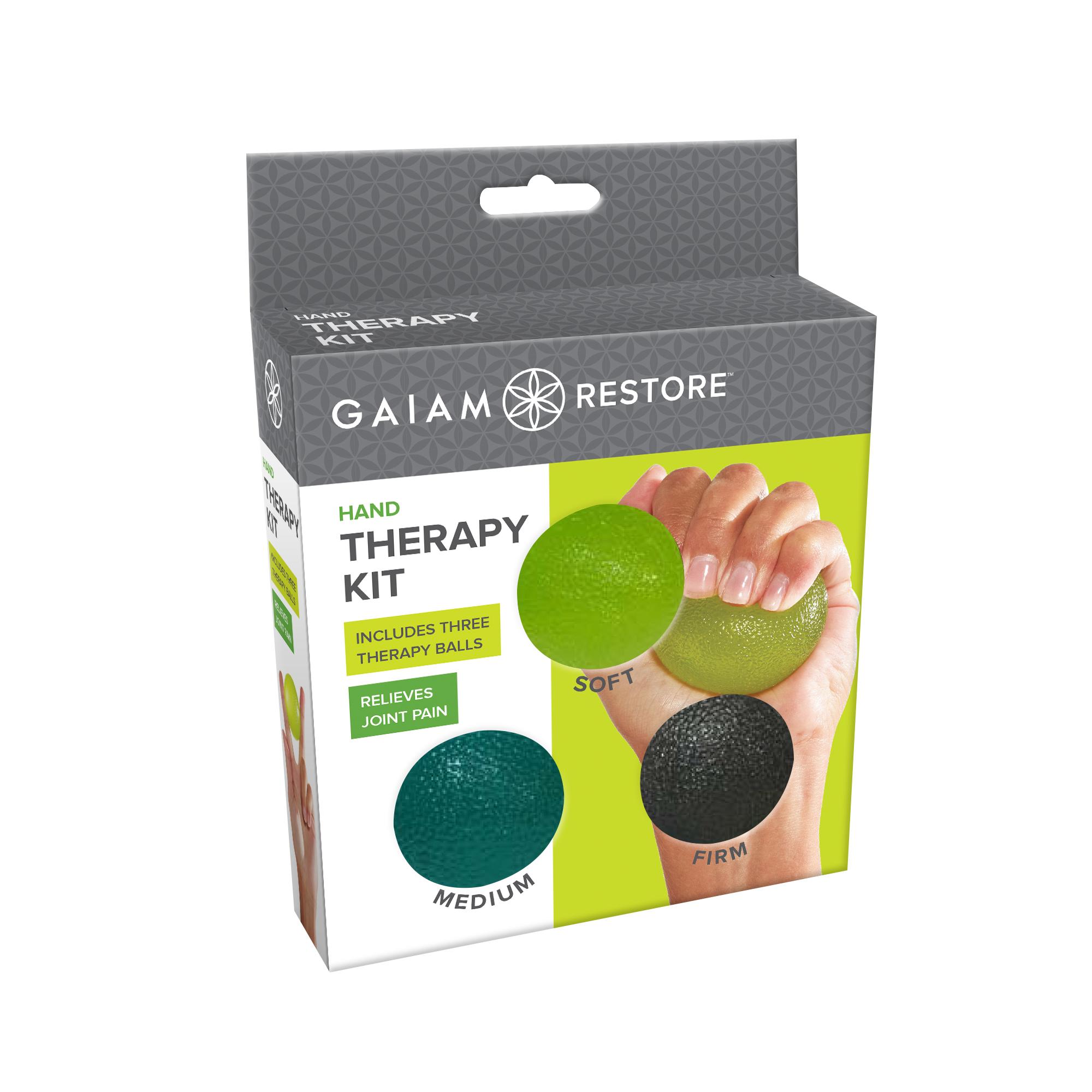 Gaiam Restore Hand Therapy Exercise Ball Kit Stress Ball