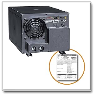 Power inverter with battery charger and transfer switch