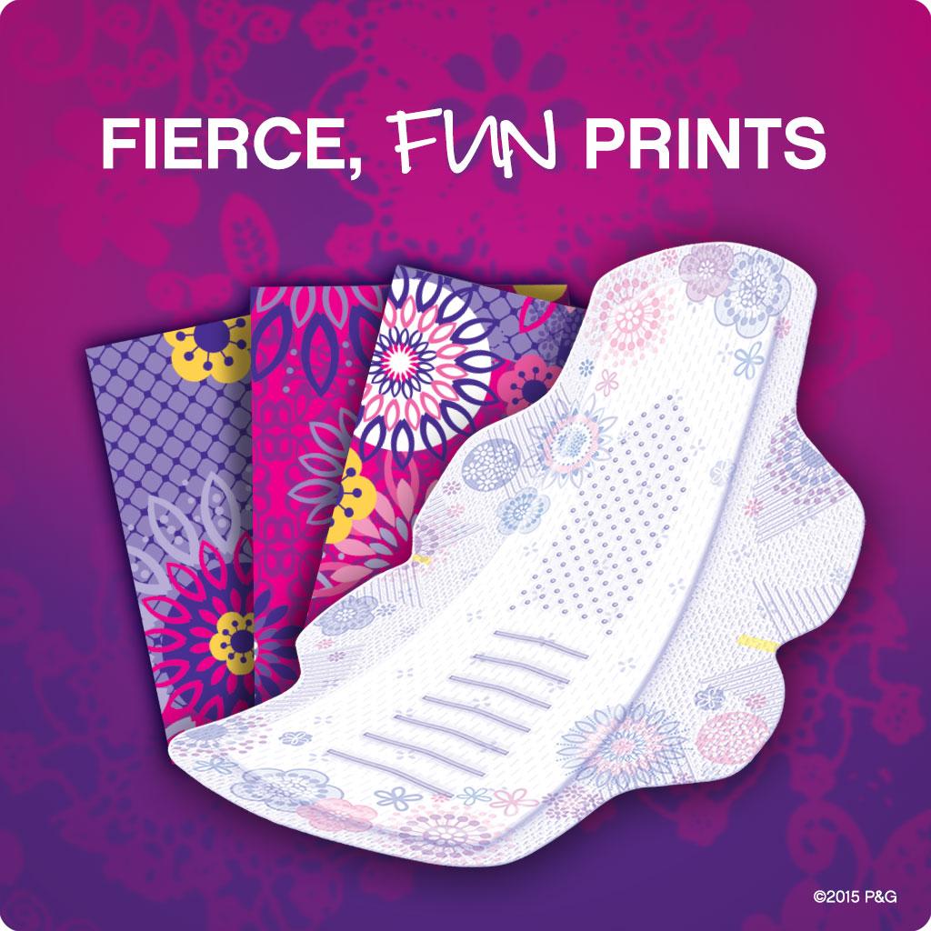 Always Radiant Infinity Feminine Pads with Wings, Regular