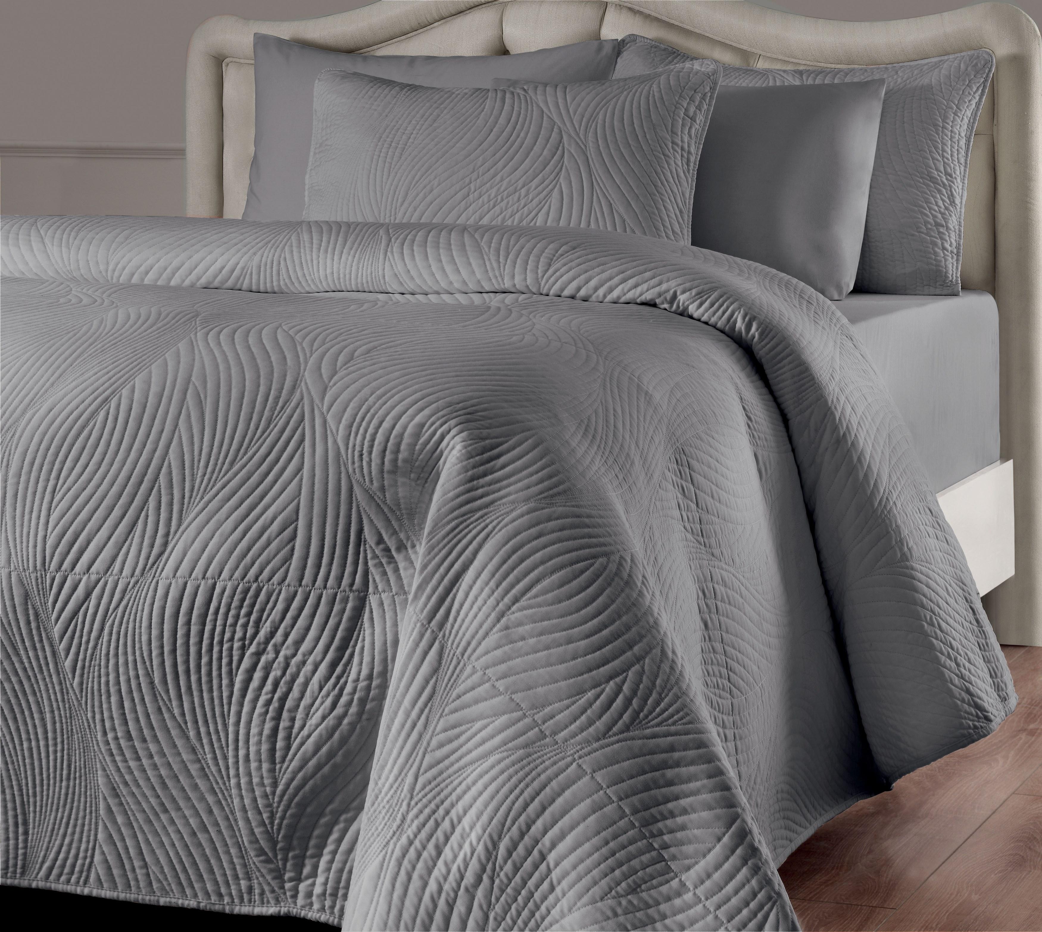 Amazon.com: Brielle Stream Bed Skirt, Twin, Grey: Home