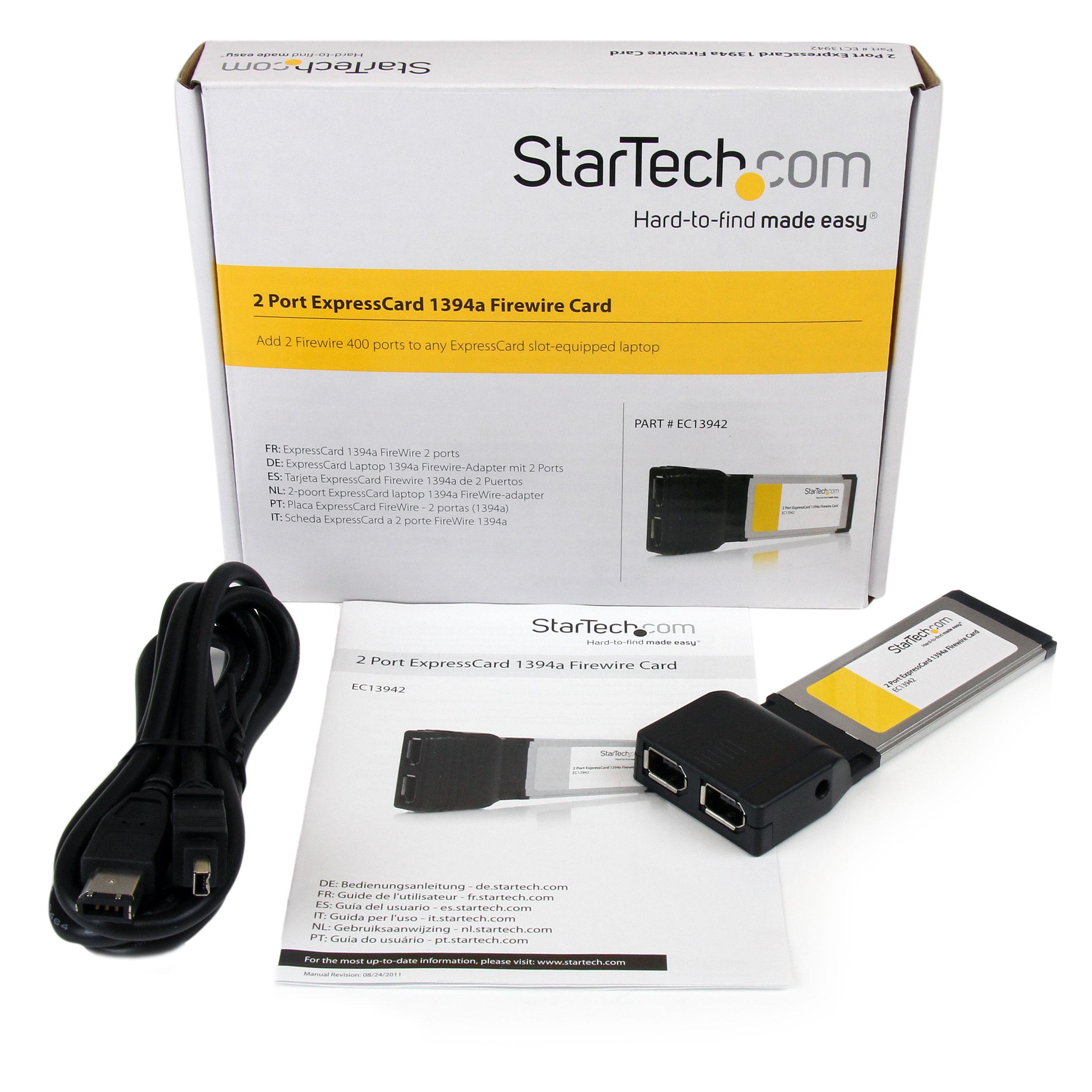 StarTech 2 Port ExpressCard Laptop 1394a FireWire Adapter