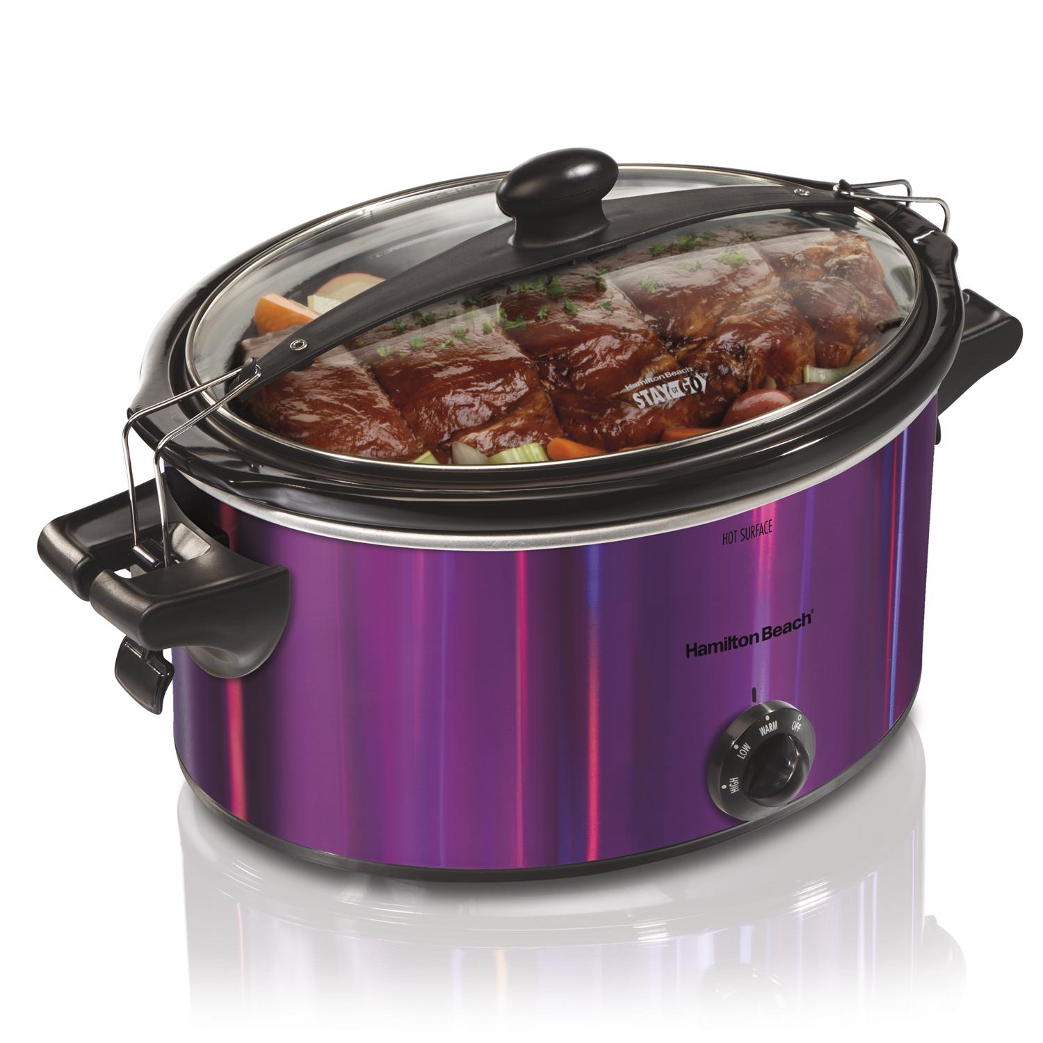 Hamilton Beach 33454 Shimmer Finish Slow Cooker, Purple, 5