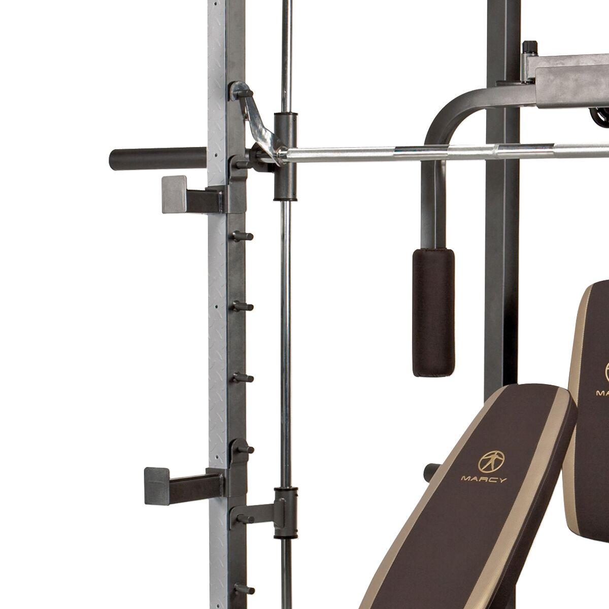 Marcy Smith Machine with Bench and Weight Bar Home Gym