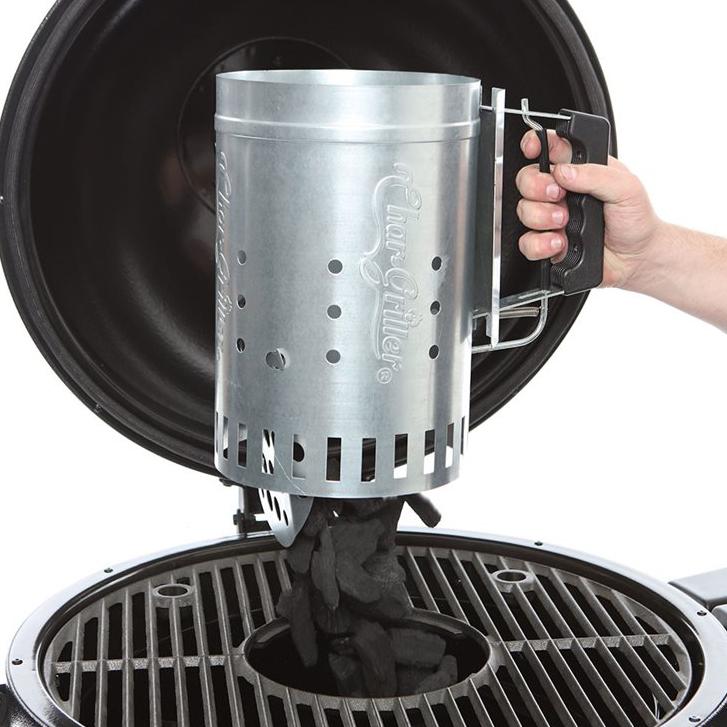 CharGriller Charcoal Grill Chimney Starter with Quick