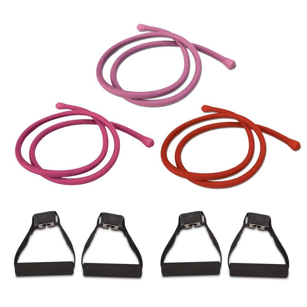 Beachbody P90x Comfort Grip Resistance Bands Workout Kit Set Of 3 Light Medium Heavy