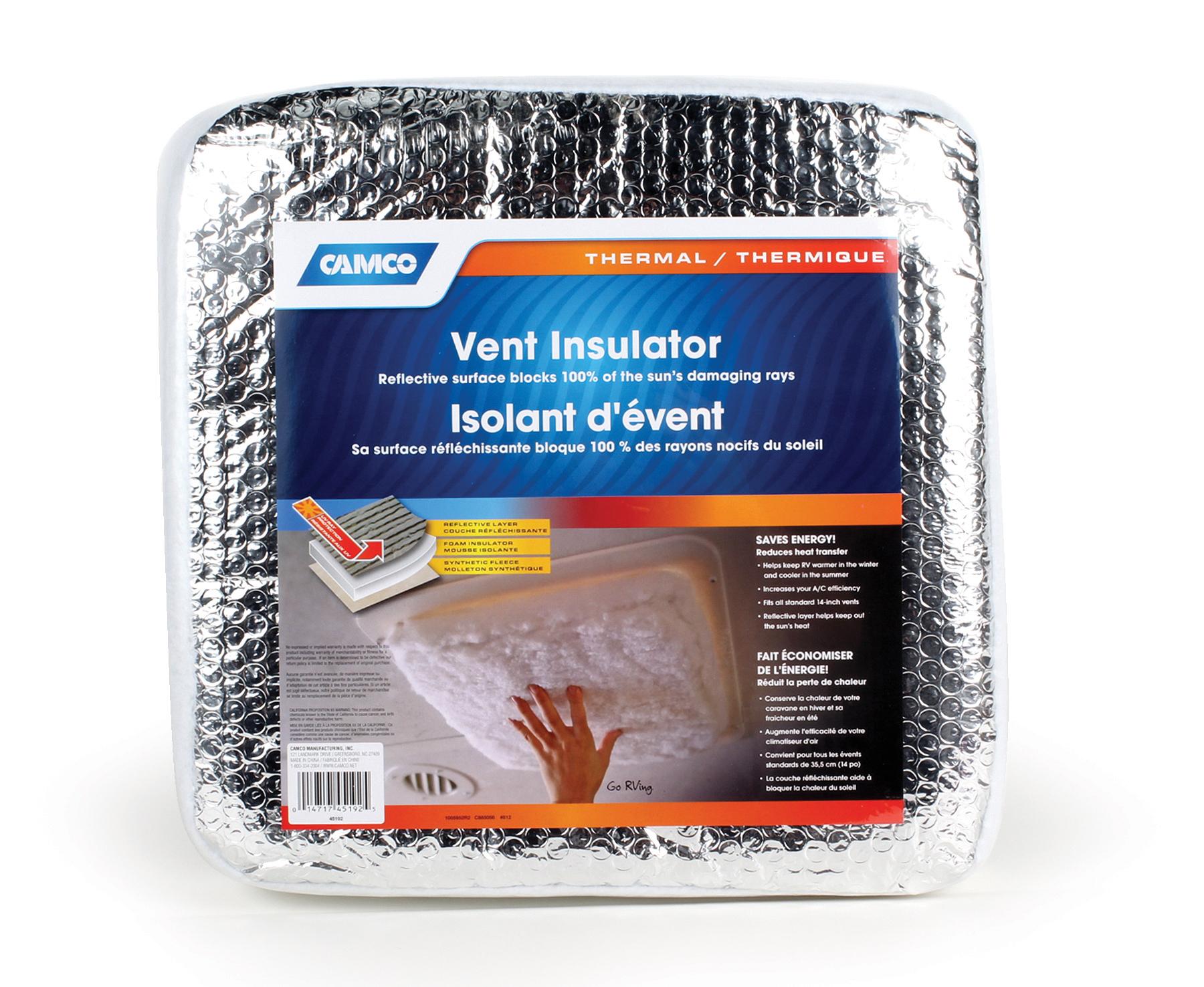 Camco RV Vent Insulator And Skylight Cover With Reflective
