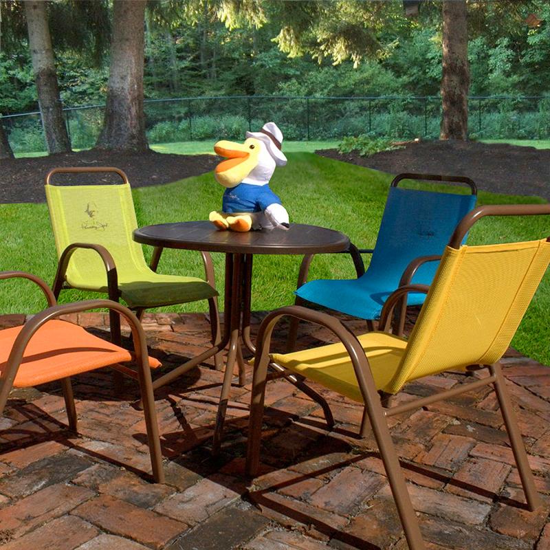 Kids Table And Chairs Patio Outdoor Fun Game Set 5 Piece Dining Seat