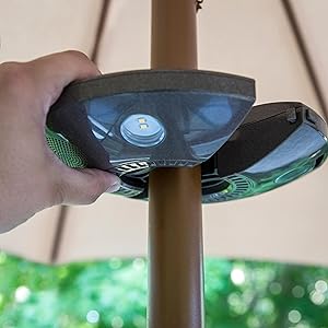 Amazon Com Ion Audio Patio Mate Umbrella Light And Bluetooth Stereo Speaker With Built In Rechargeable Battery Musical Instruments