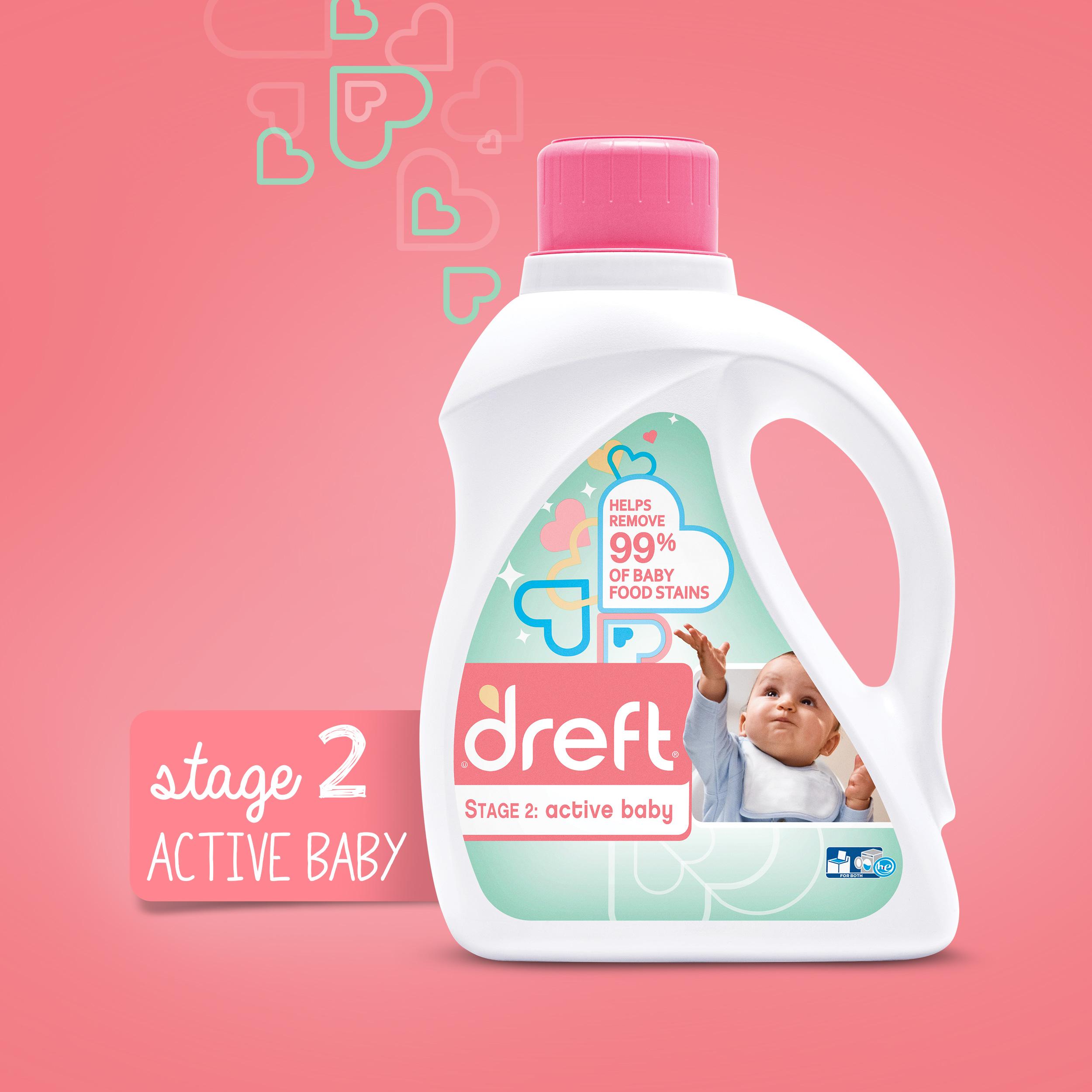 Dreft Stage 2 Active Baby Liquid Laundry Detergent (HE