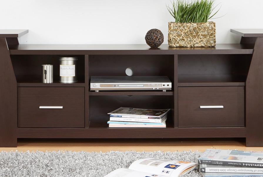 ioHOMES Torena MultiStorage TV Stand, Walnut Kitchen & Dining