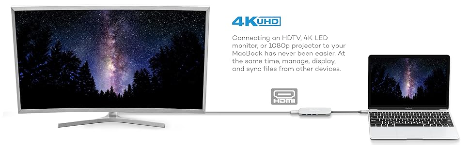 type c hub charge passthrough multi port wall car charger ipad iphone 6s usb c cable