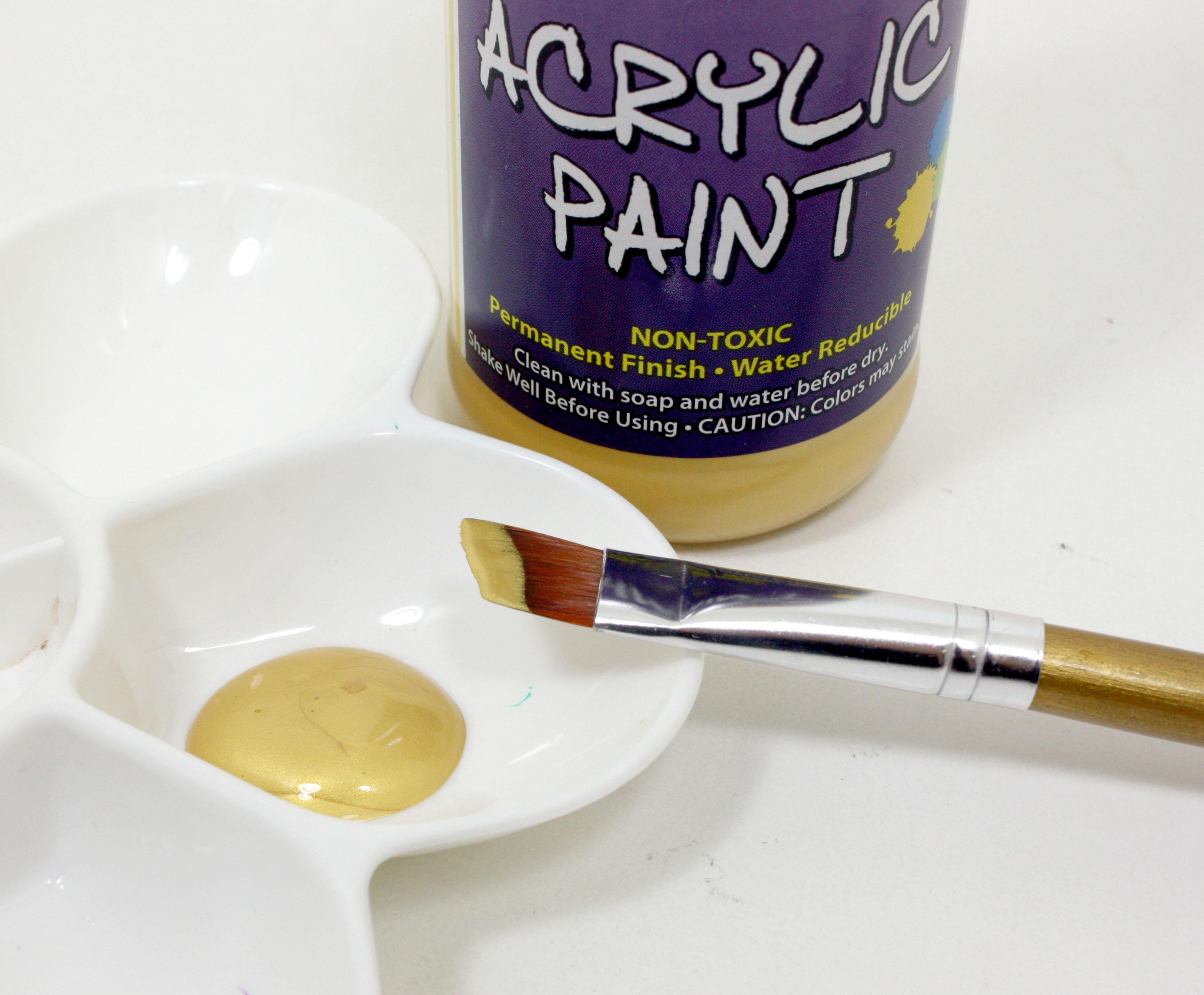 Sargent Art 252381 8Ounce Metallic Acrylic Paint, Gold